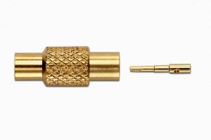 MMCX 50 Ohm Jack, Straight Semi-Rigid Crimp, RG405/U Type